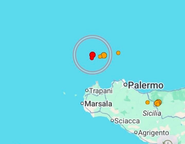 Terremoto nel Tirreno, scossa di magnitudo 3.2 al largo di San Vito lo Capo